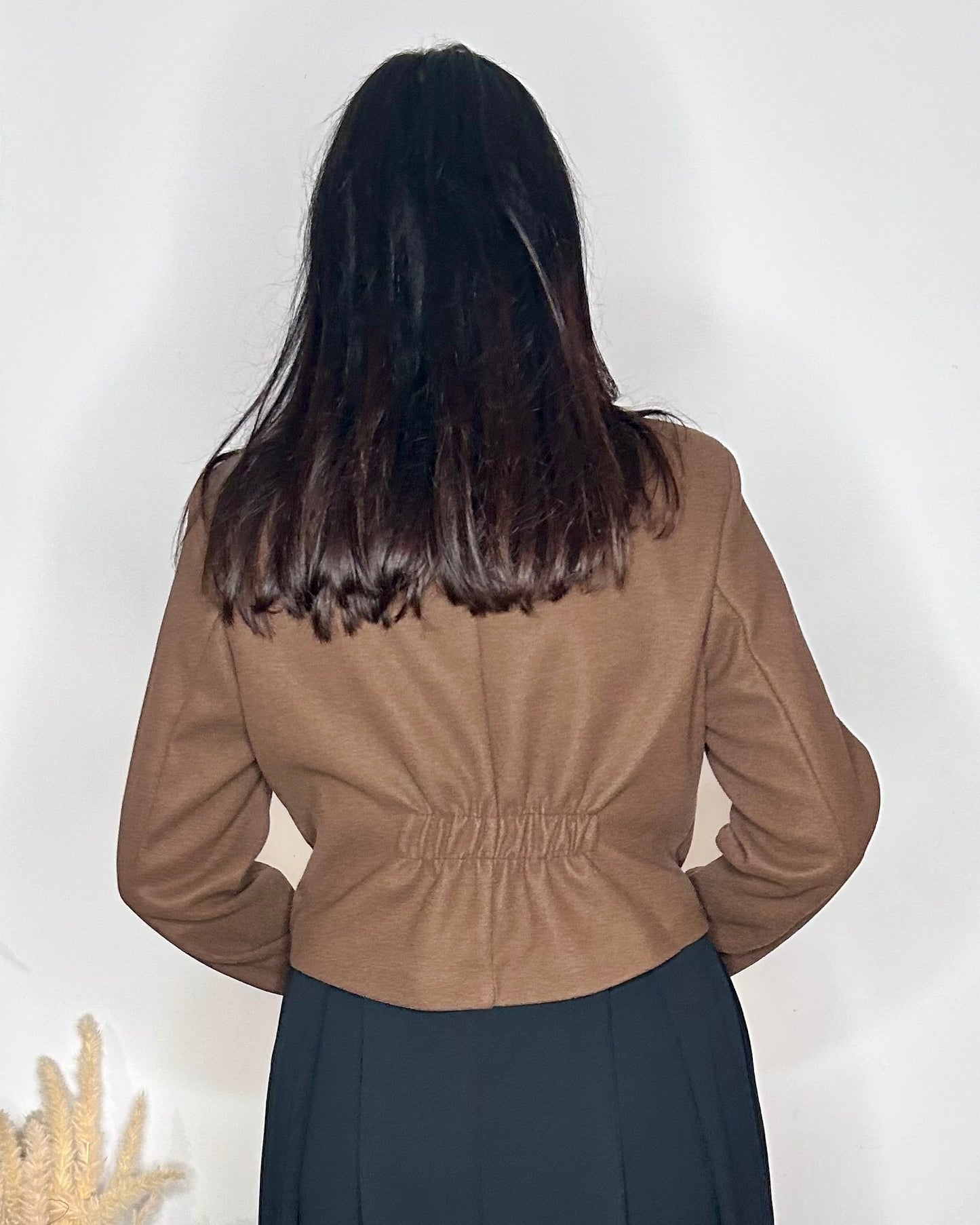 Veste Courte Cintrée Chocolat