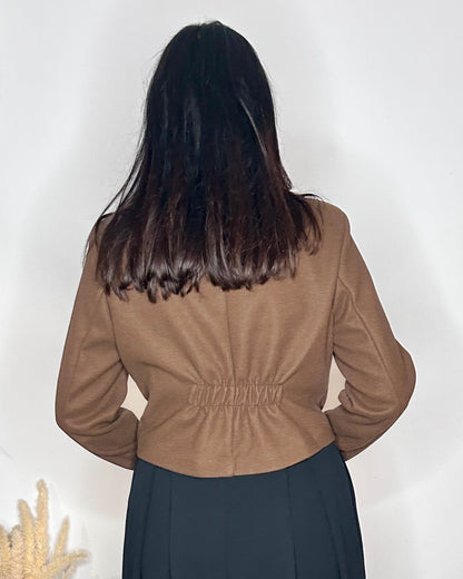 Veste Courte Cintrée Chocolat
