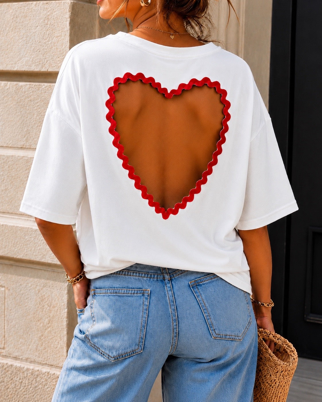 T-shirt Cœur SUNNY UNI – Blanc