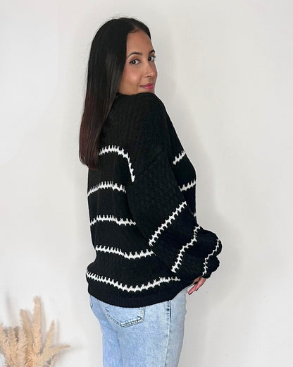 Pull oversize à rayures