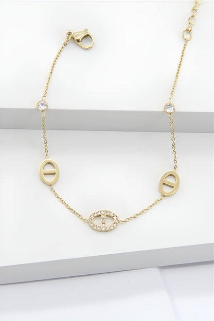 Bracelet Marina - Maillons Marine Dorés