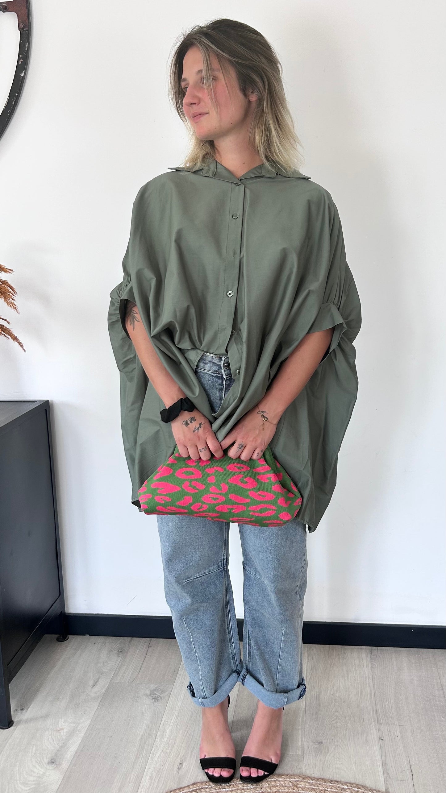 Chemise Oversize ALMA – Kaki
