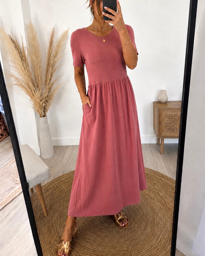 Robe Bi-Texture NORA – Rose Terracotta