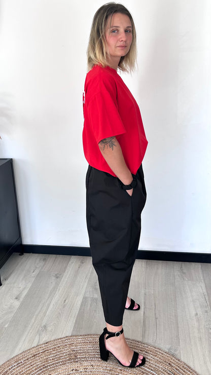 T-shirt Cœur Dentelle NOÉLIE – Rouge