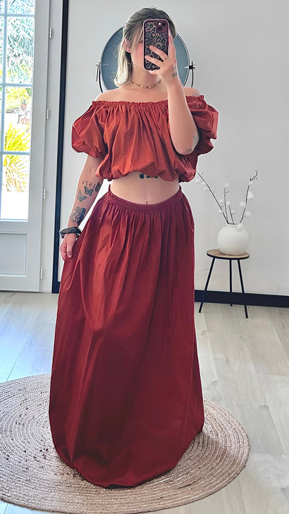 Ensemble Jupe AMÉLIA – Terracotta