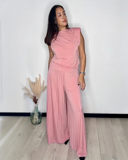 Ensemble Plissé Vieux Rose