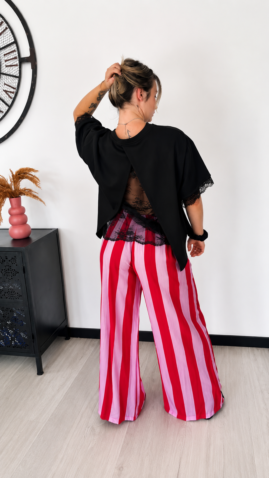 Pantalon Palazzo MAËLLE – Rose & Rouge
