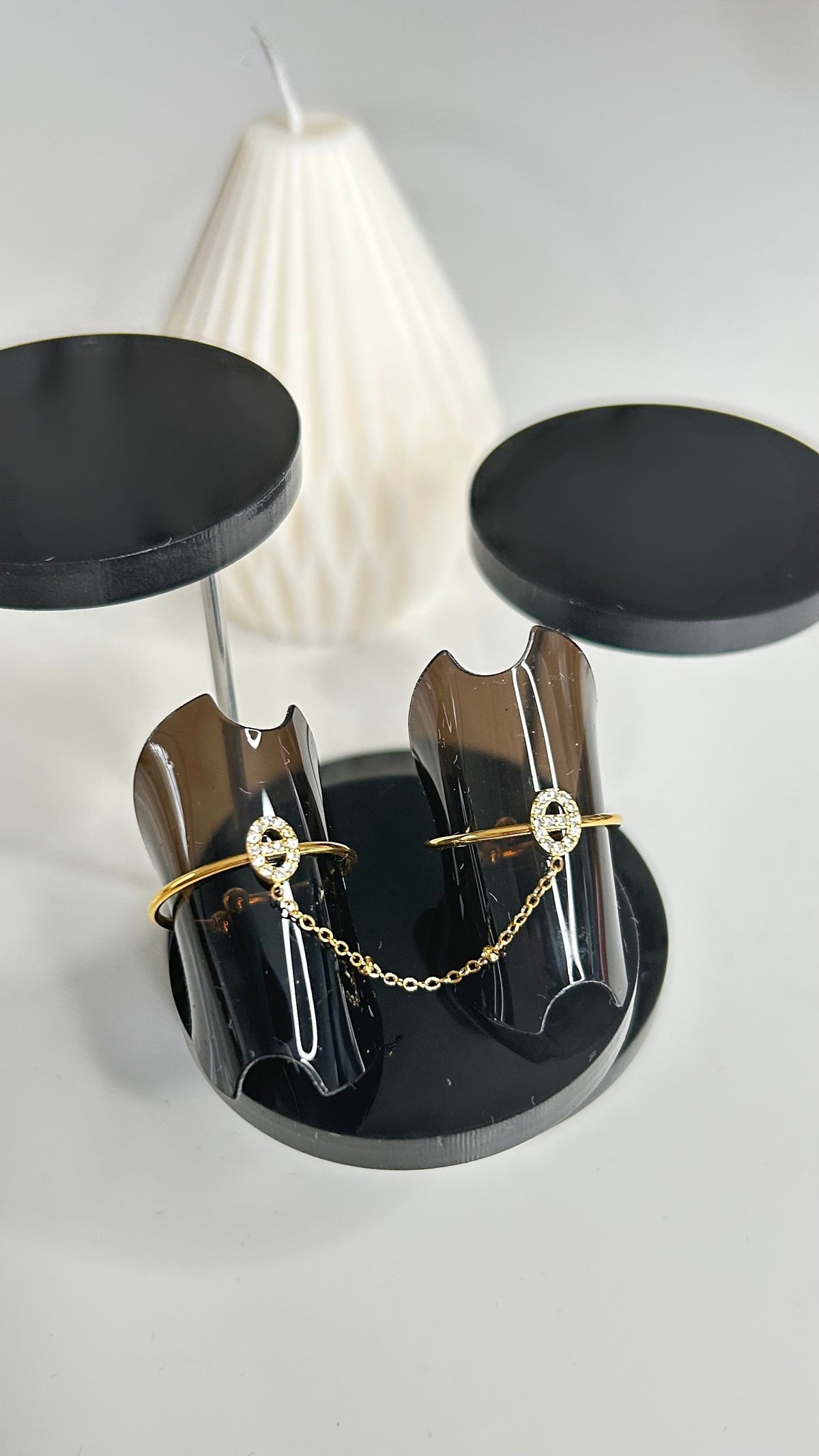 Bague Double KAÏA – Dorée Maille Marine