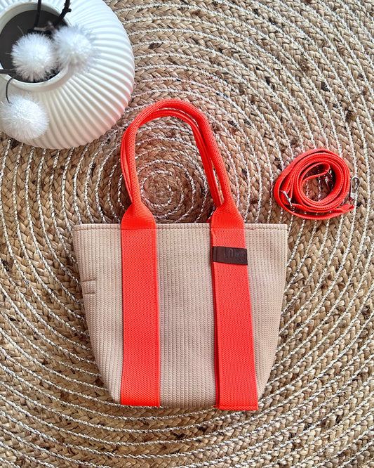 Sac MARA – Corail & Beige
