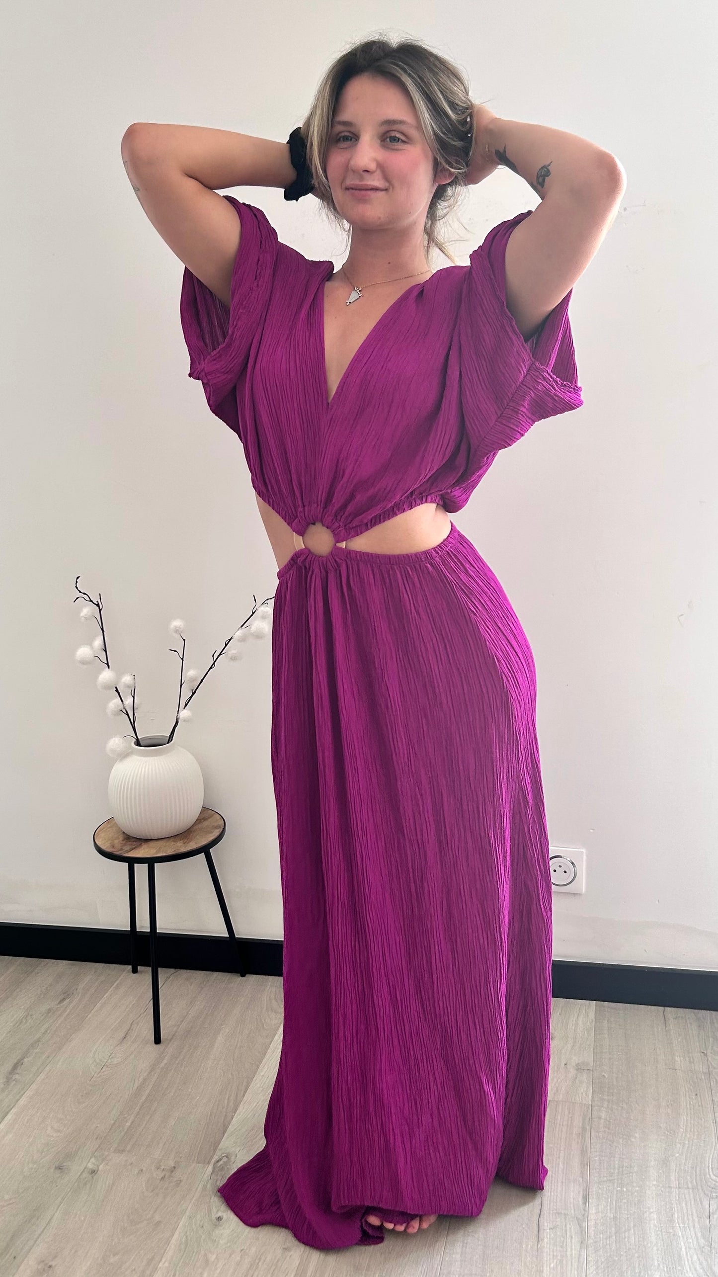 Robe Longue ÉLIA – Mauve