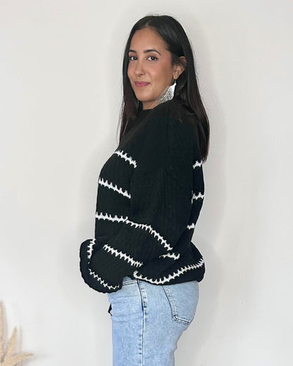 Pull oversize à rayures