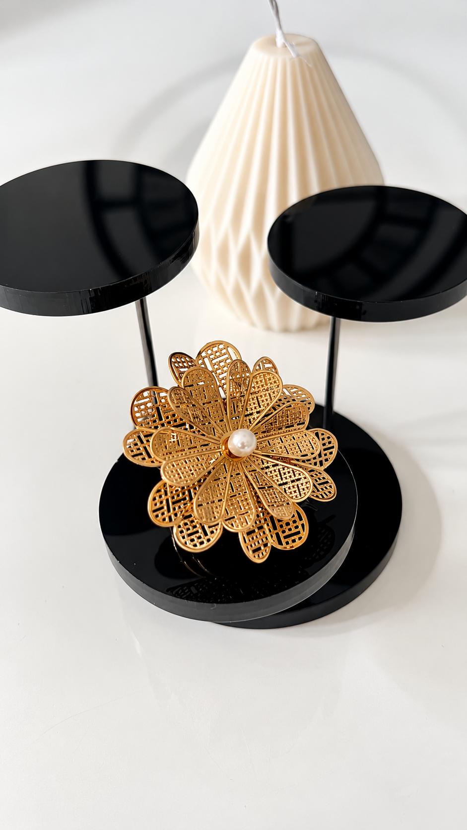 Bague DALIA – Dorée Fleur & Perle