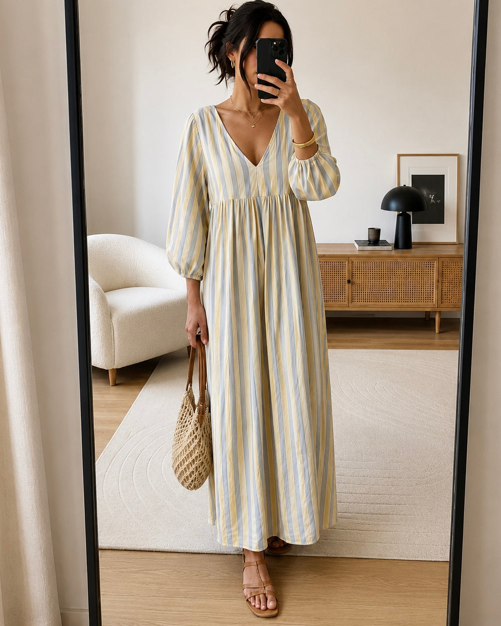 Robe longue rayures SOFIA