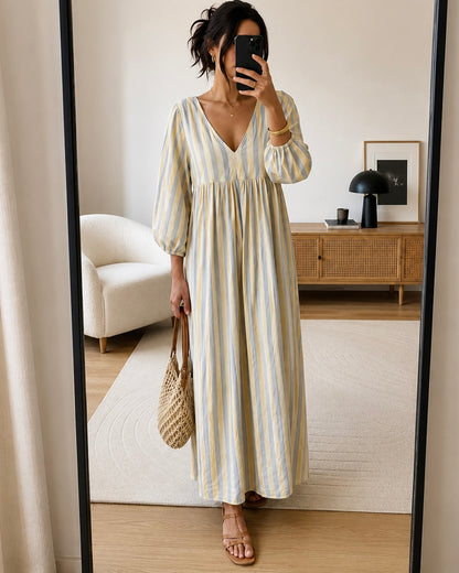 Robe longue rayures SOFIA