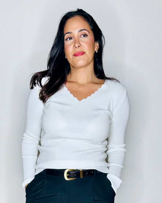 Pull mailles côtelées