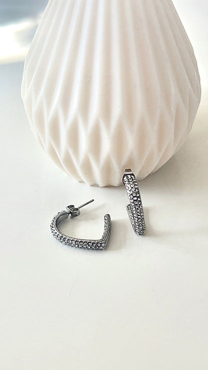 Boucles d’Oreilles AMORE – Argentées