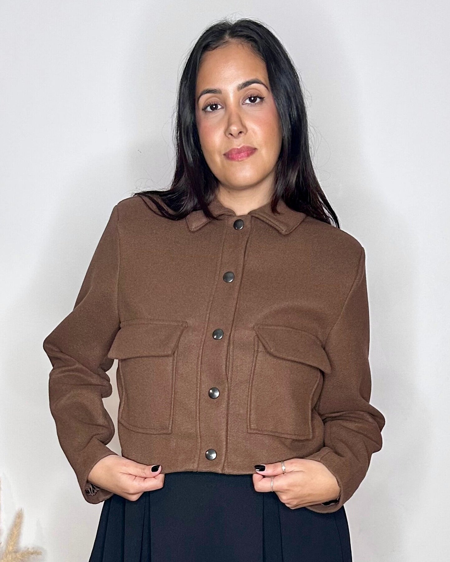 Veste Courte Cintrée Chocolat