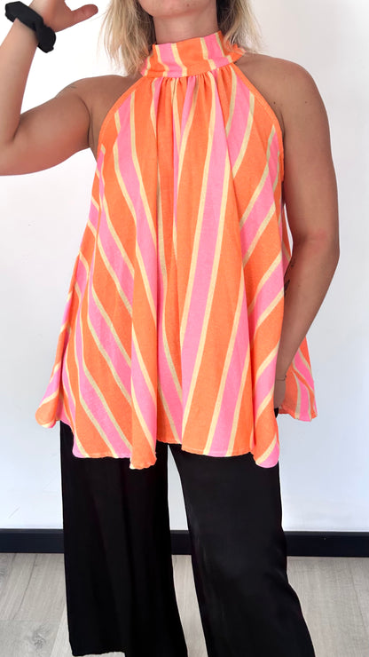 Top Dos Noué HAVA – Corail & Rose
