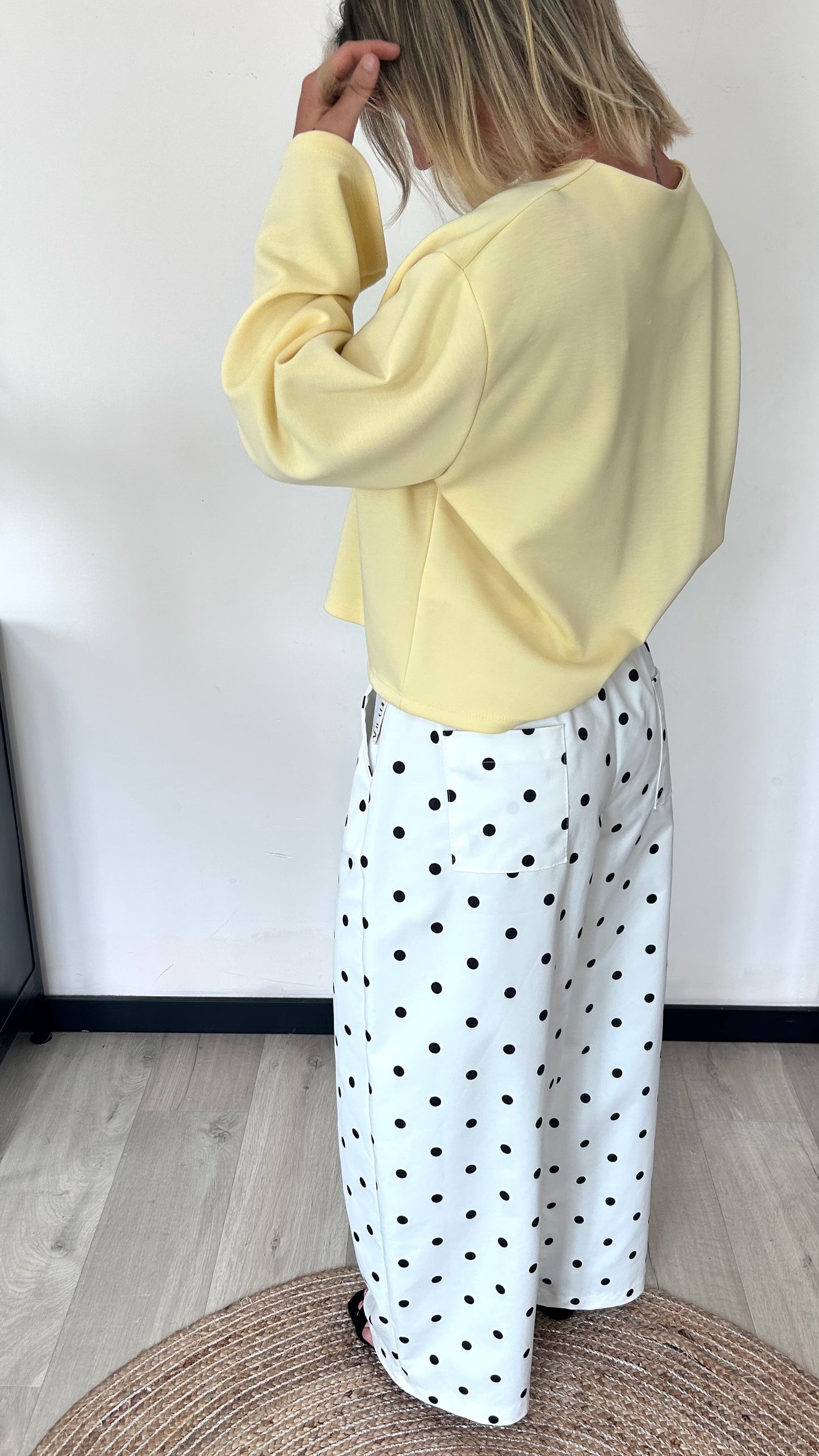 Pantalon Pois LISON – Blanc & Noir