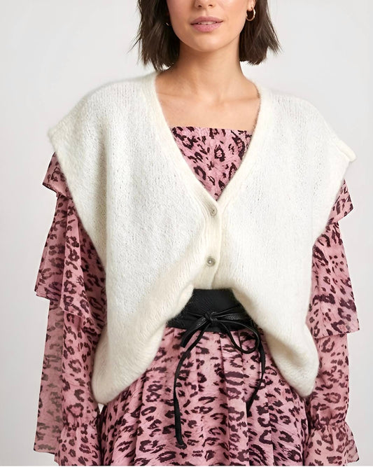 Gilet sans manches alpaga LUMEA – Beige
