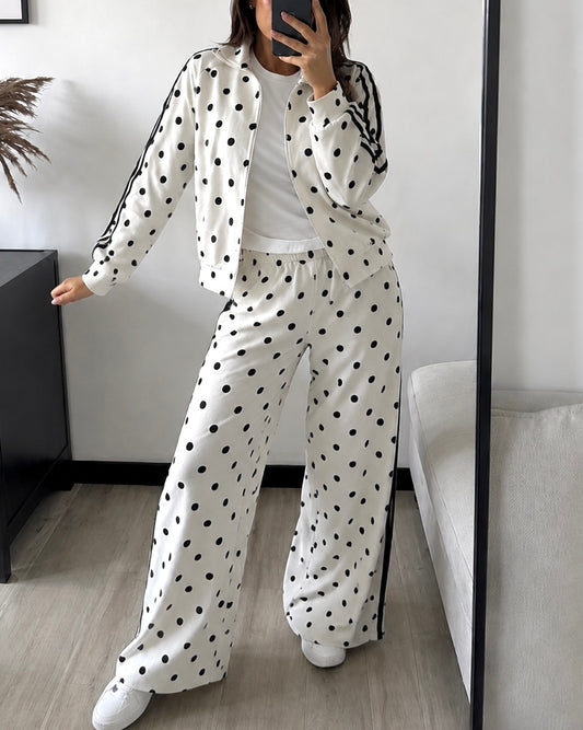 Ensemble à Pois PAOLA – Blanc