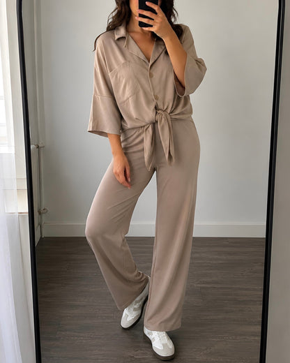 Ensemble Fluide SATINEA – Taupe