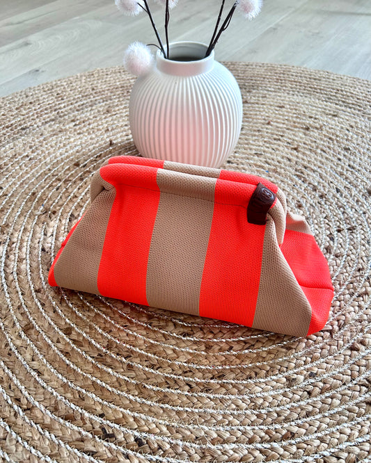 Le sac EMMA – Corail & Beige