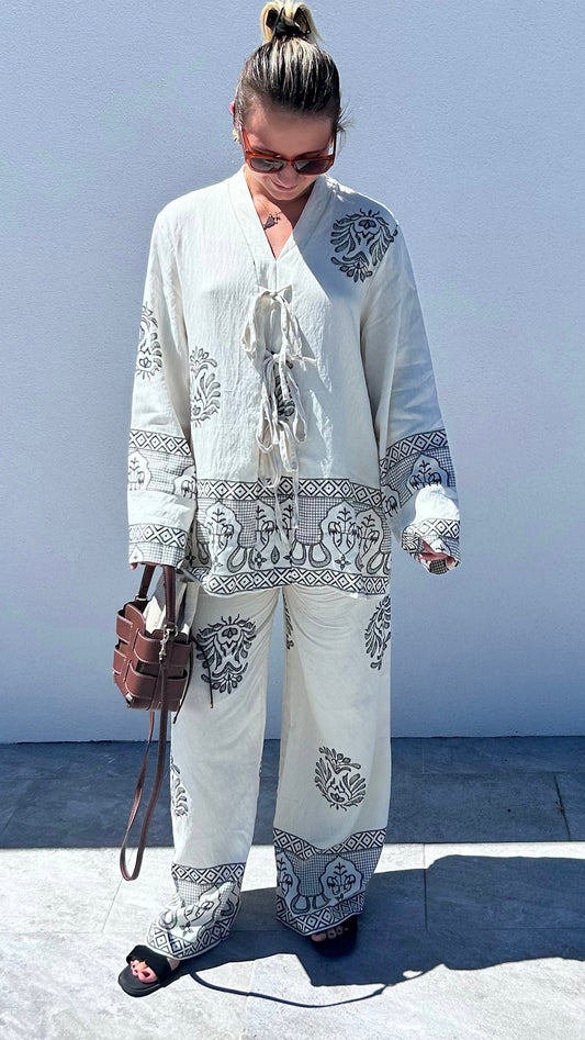 Ensemble Brodé LOUANE – Écru