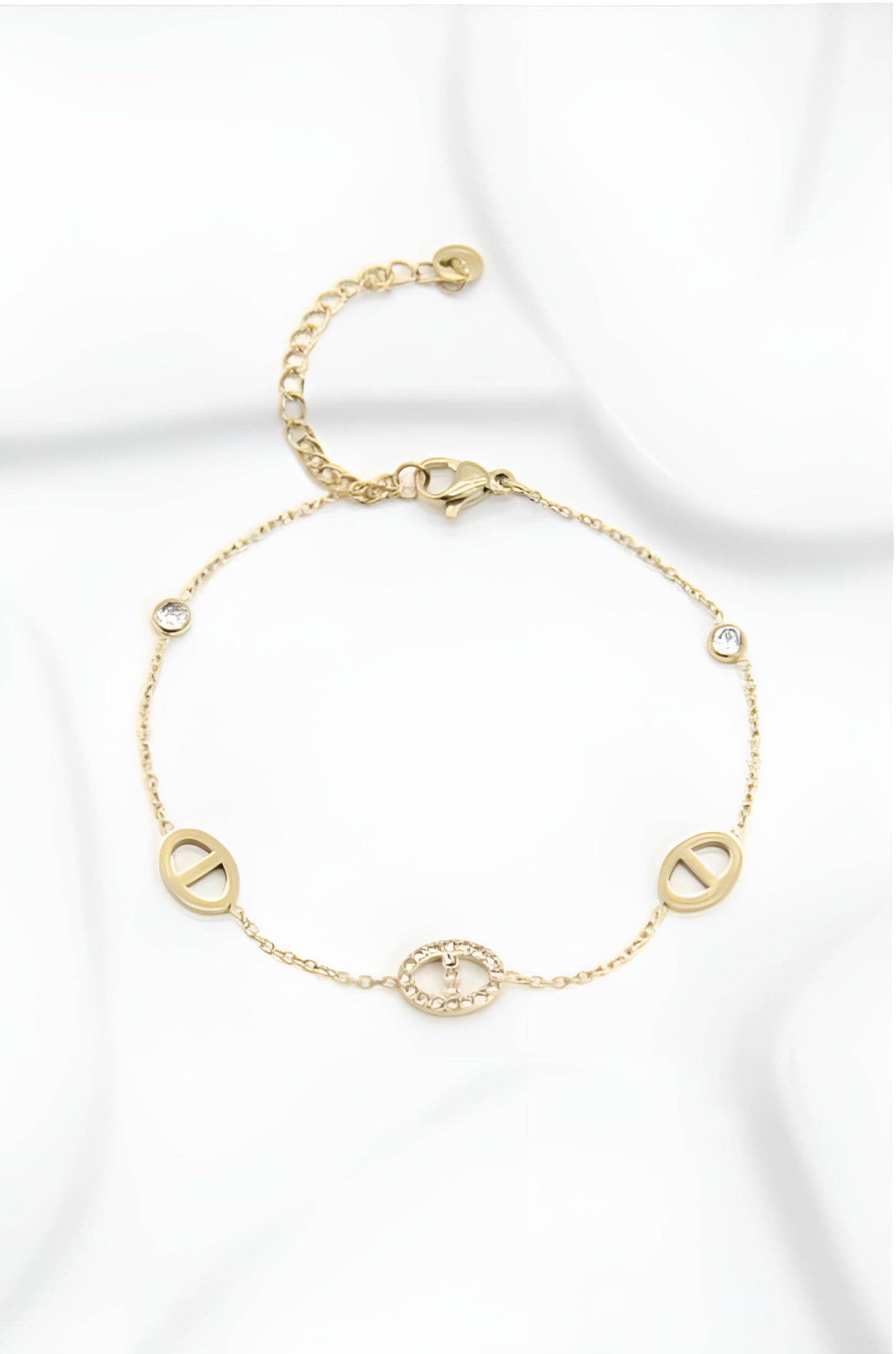 Bracelet Marina - Maillons Marine Dorés