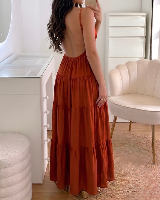 Robe Longue Bohème SOLEIL – Terracotta