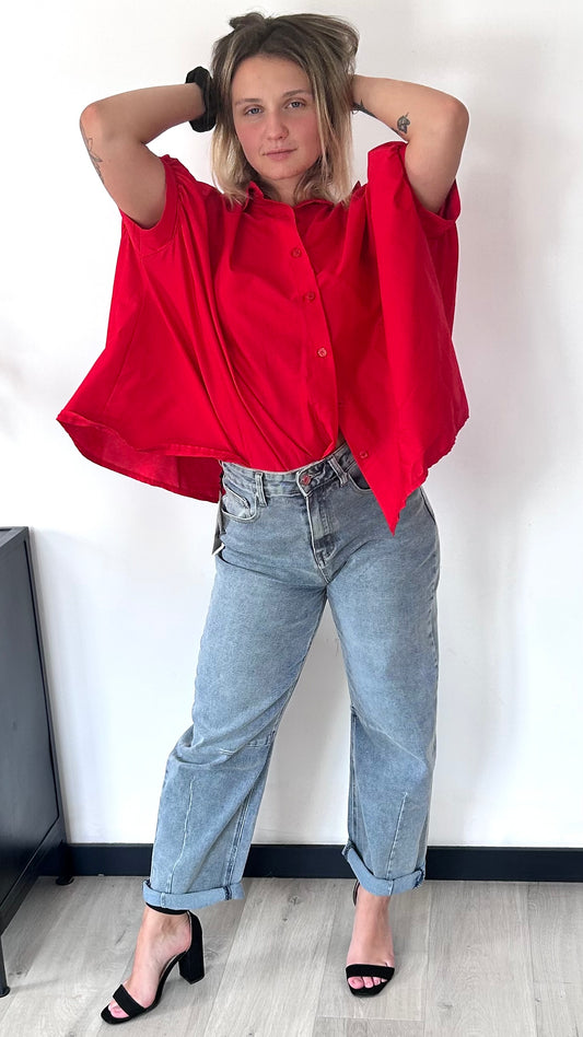 Chemise Oversize ALMA – Rouge