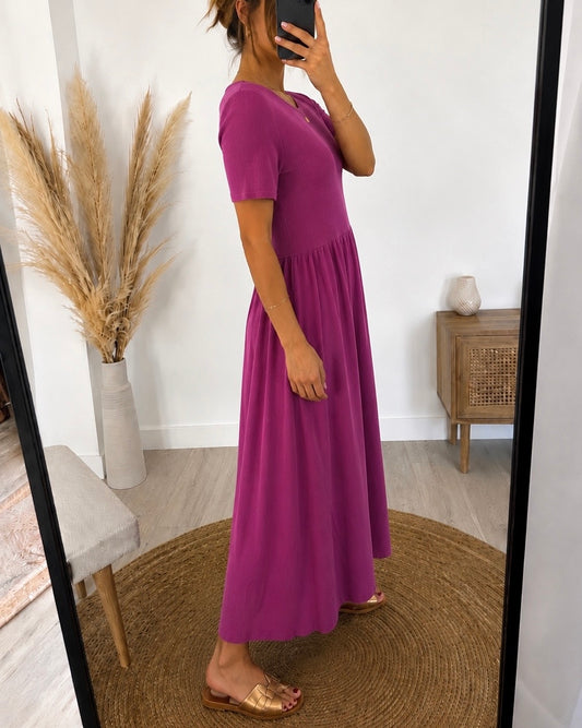 Robe Bi-Texture NORA – Prune