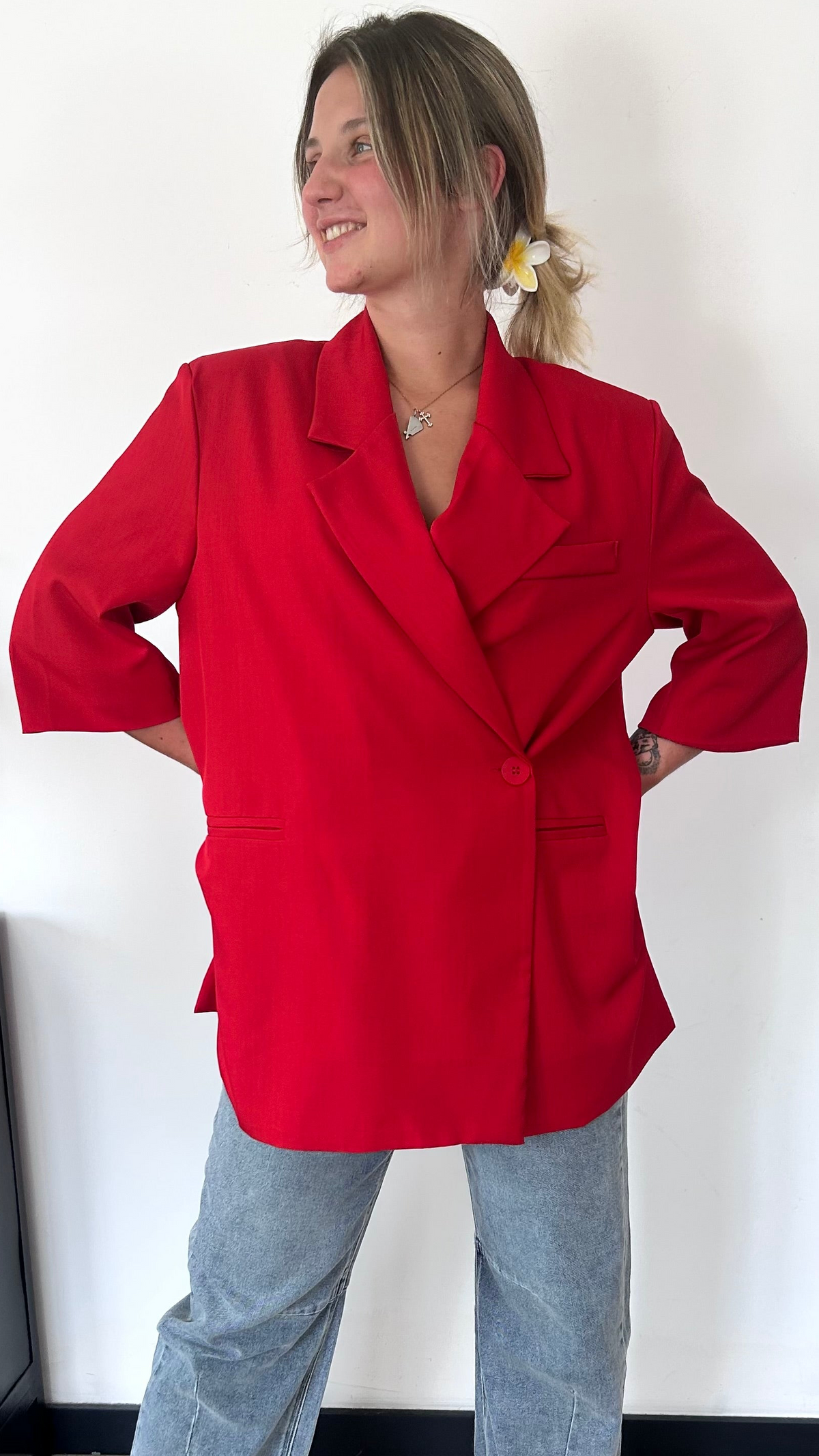 Blazer Sans Manches VICTORIA – Rouge