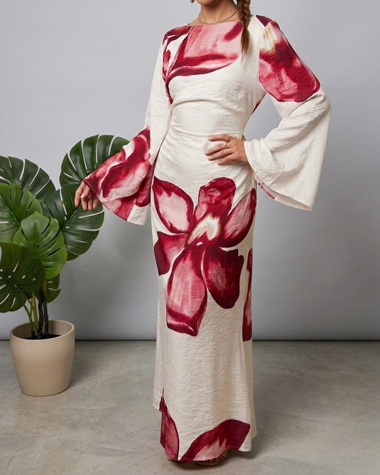 Robe longue LÉANA – Bordeaux