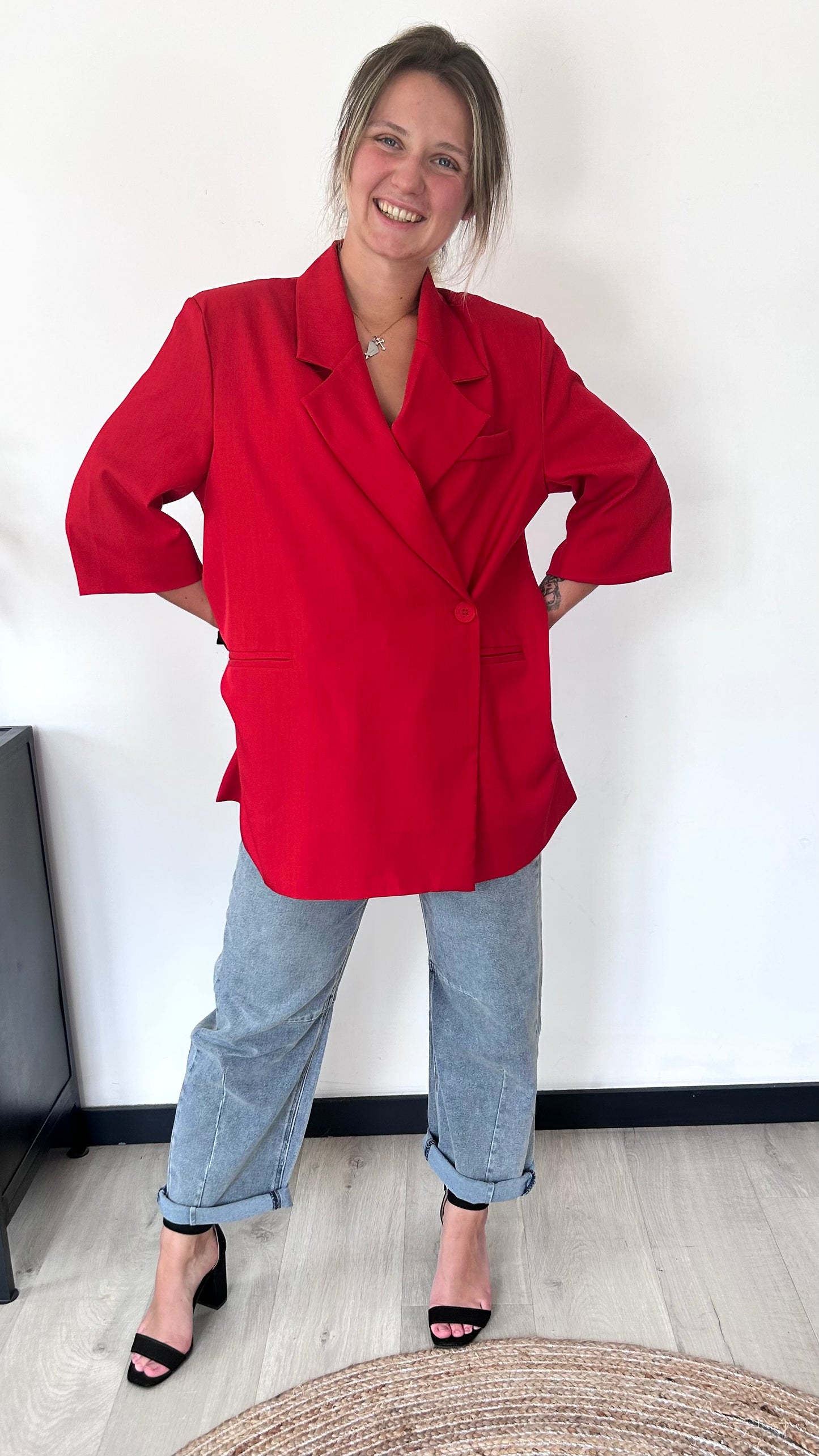 Blazer Sans Manches VICTORIA – Rouge