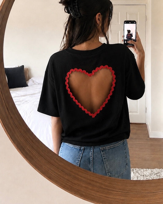 T-shirt Cœur SUNNY UNI – Noir