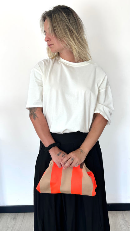 Le sac EMMA – Corail & Beige