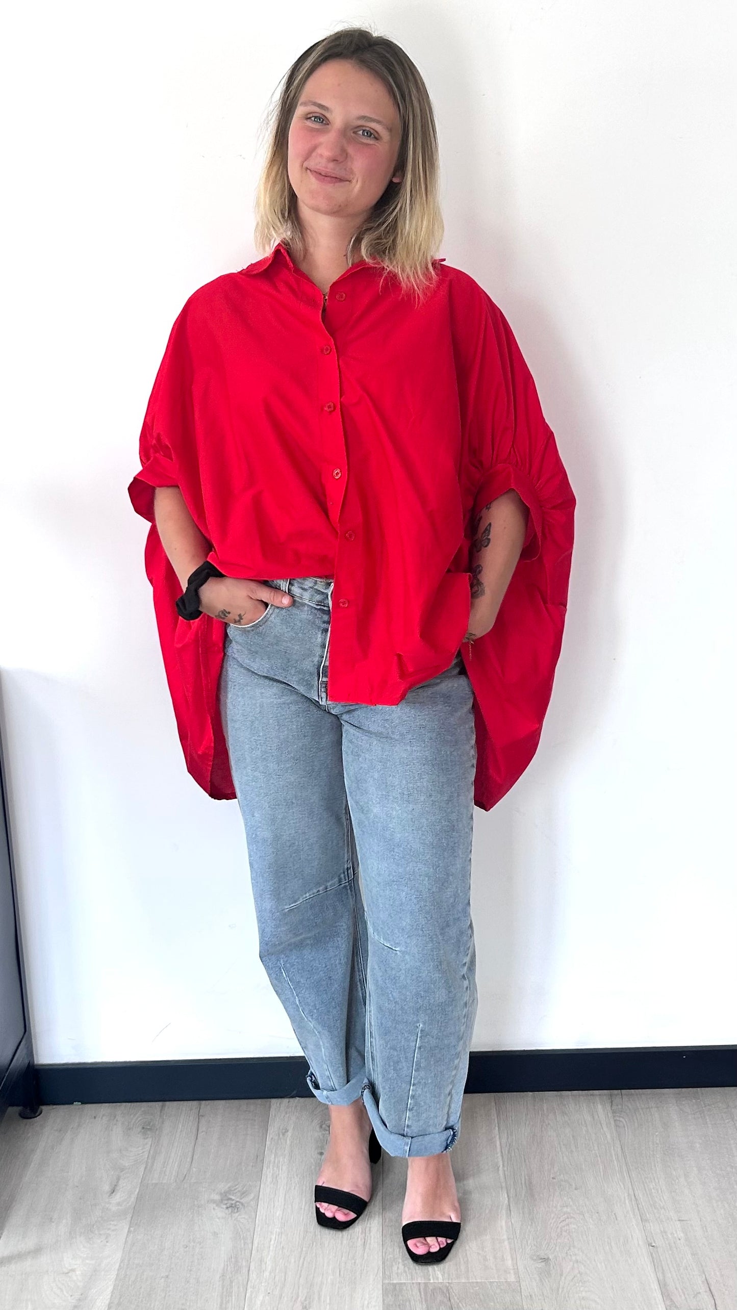 Chemise Oversize ALMA – Rouge