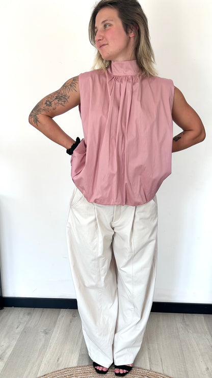 Top Sans Manches NOÉMIE – Rose Poudré