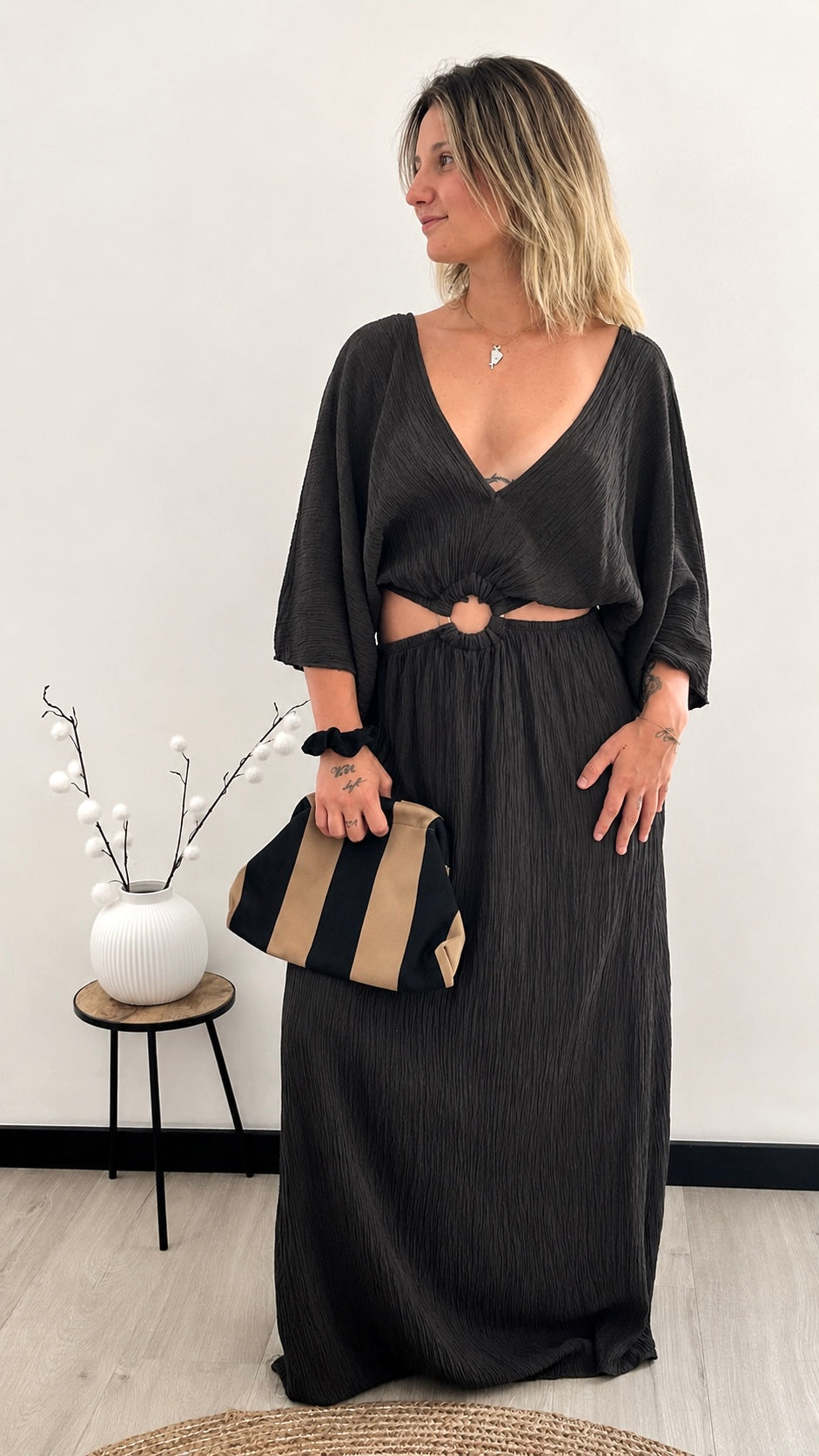 Robe Longue ÉLIA – Chocolat