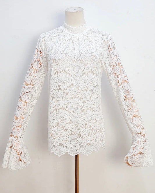 Top dentelle blanc BIANCA