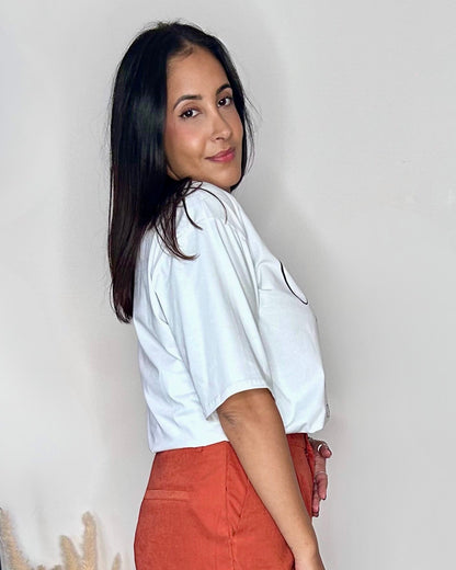 T-shirt "Ciao Amore Italia" - Blanc Intemporel