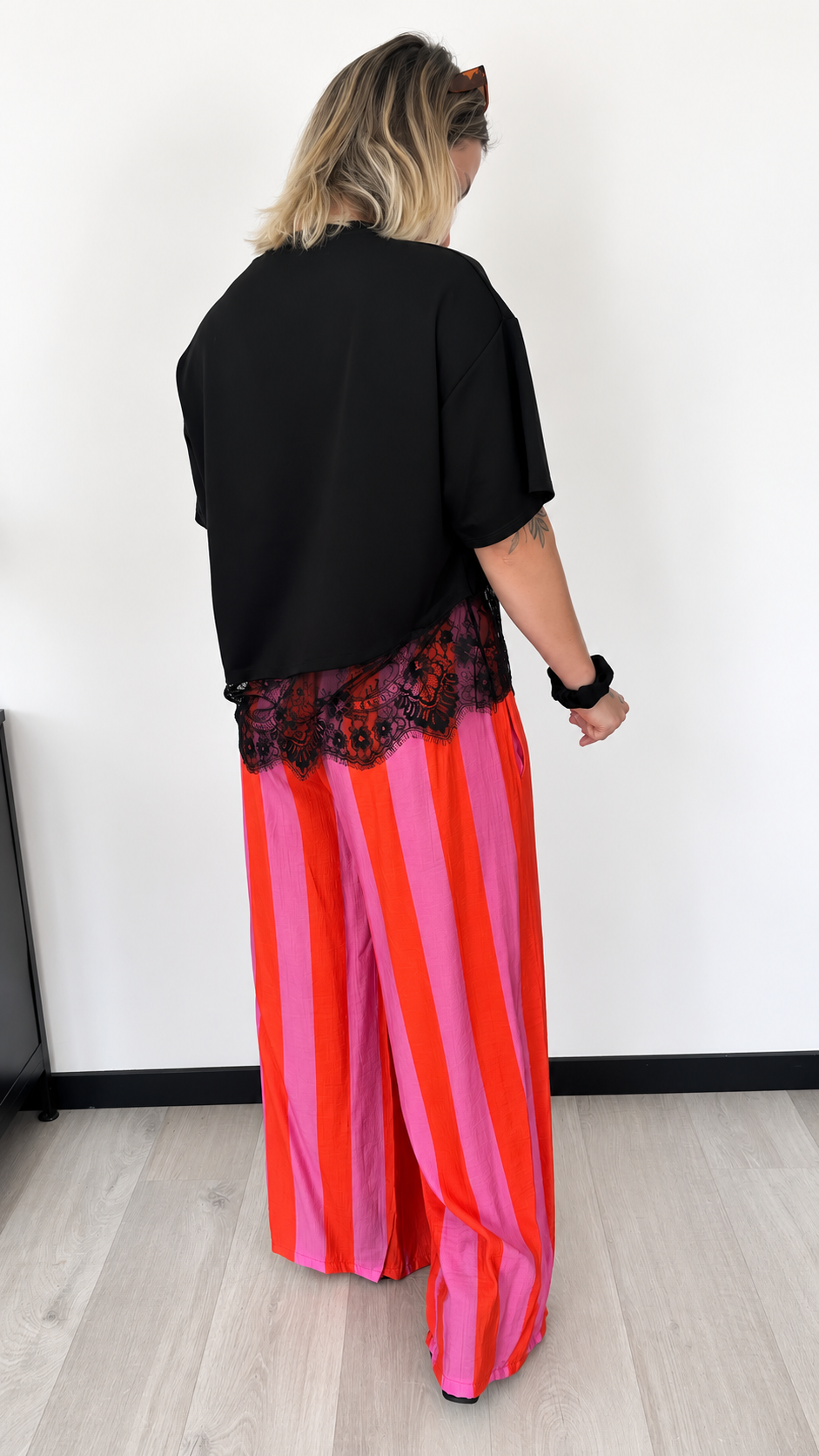 Pantalon Palazzo MAËLLE – Rose & Orange