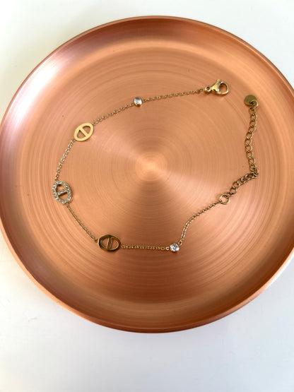 Bracelet Marina - Maillons Marine Dorés