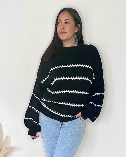 Pull oversize à rayures