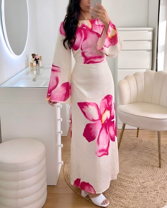 Robe longue LÉANA - Rose