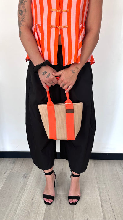 Sac MARA – Corail & Beige