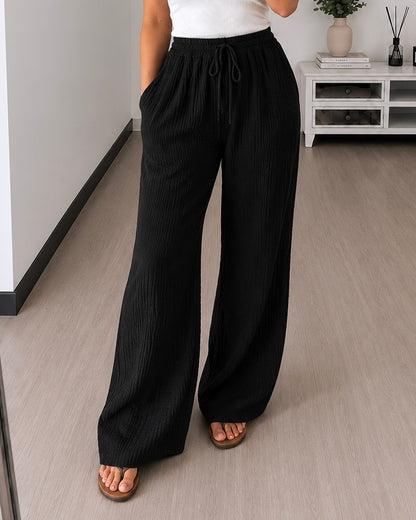 Pantalon Large Gaze de Coton DOLCE – Noir