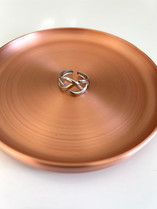 Bague Lina - Entrelacée argentée