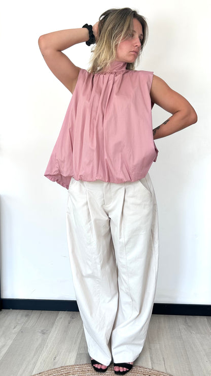 Top Sans Manches NOÉMIE – Rose Poudré